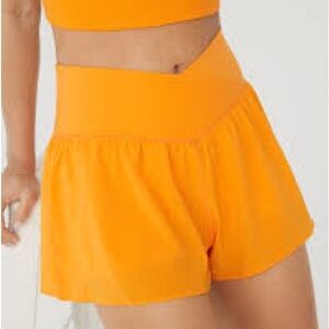 OFFLINE By Aerie Real Me Crossover Flowy Short Simply Orange
